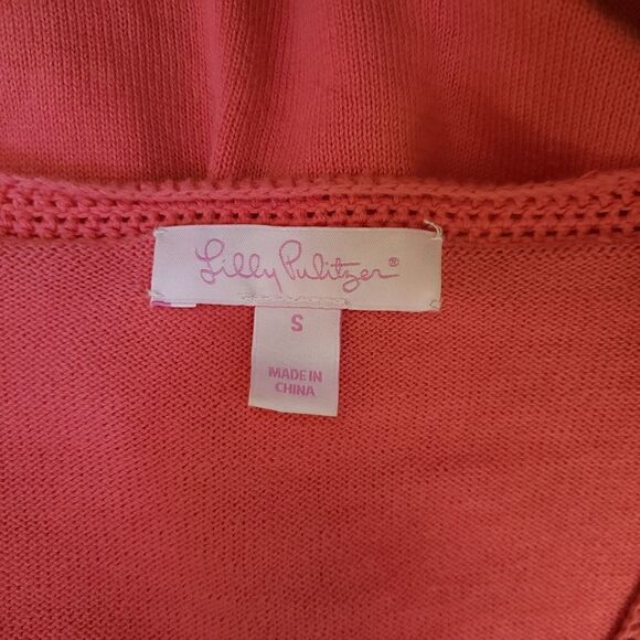 Pink Lilly Pulitzer crochet cardigan S - Picture 4 of 4